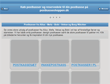 Tablet Screenshot of postkasseshoppen.dk